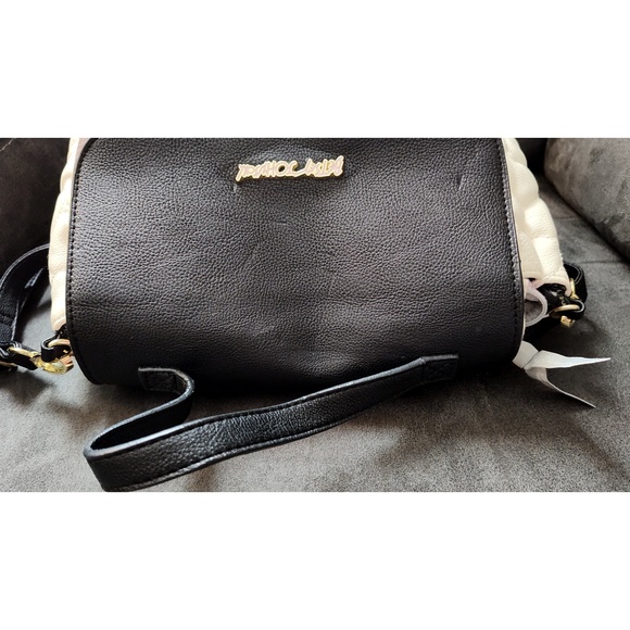 BETSEY JOHNSON - Large Shoulder bag- Black/White - Picture 4 of 7